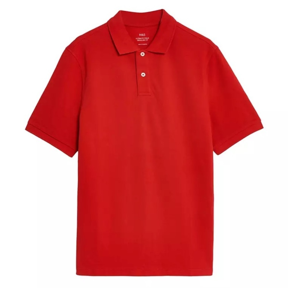 Merona mens red collared polo shirt